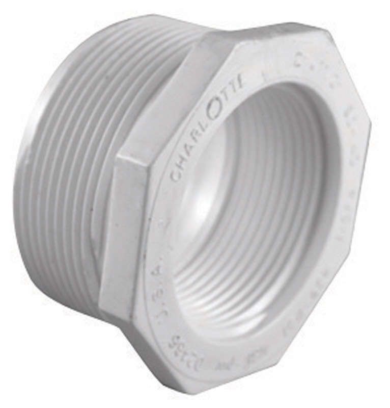 Charlotte Pipe Schedule 40 1-1/2 in. MPT X 1/2 in. D FPT PVC Reducing Bushing 1 pk