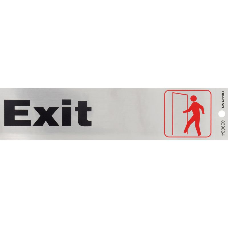 EXIT DECAL SLV 2"X8"