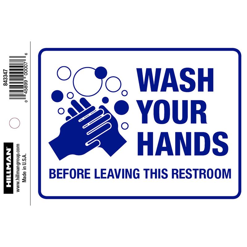 WASH HANDS DECAL 4"X6"