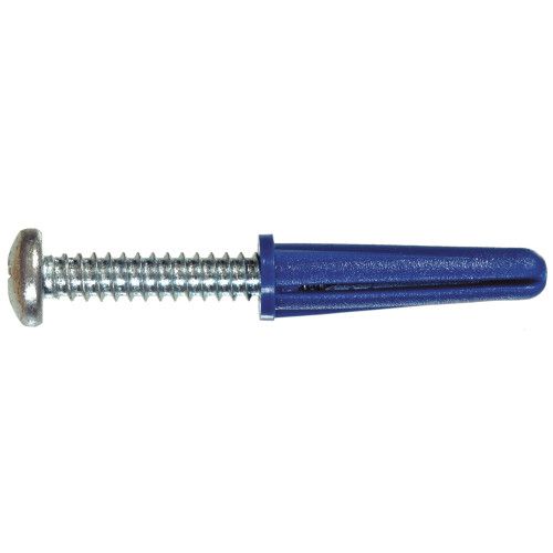 BLUE CONICAL PLASTIC ANCHORS (#14-16 X 1-3/8") - 2 PC