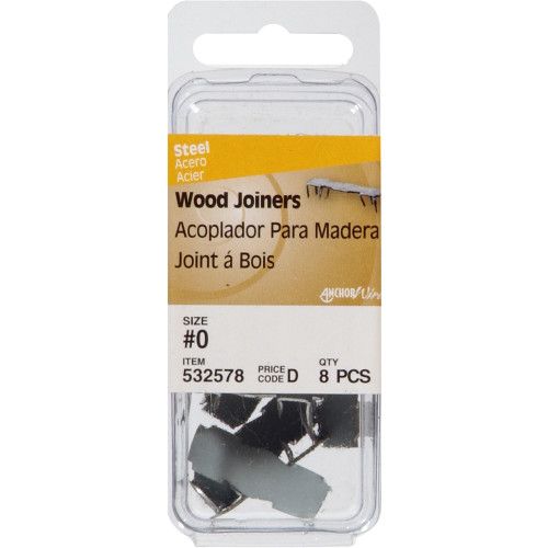 BRIGHT FINISH WOOD JOINERS (#0) - 8 PC