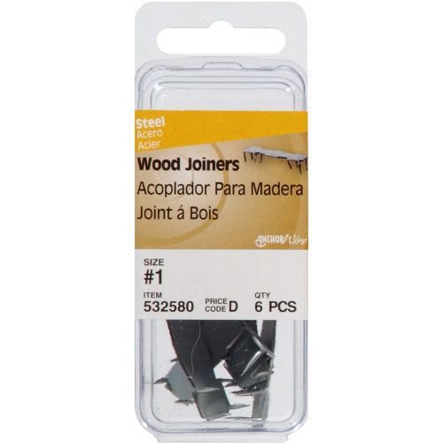BRIGHT FINISH WOOD JOINERS (#1) - 6 PC