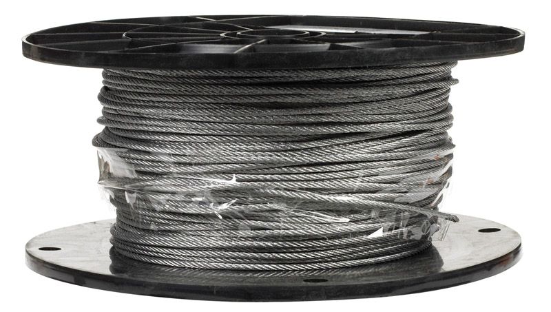 Campbell Galvanized Galvanized Steel 7 X 7 3/32 in. D Aircraft Cable
