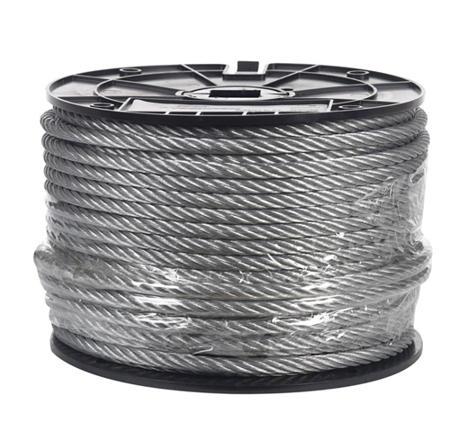 Campbell Galvanized Galvanized Steel 7 X 19 5/16 in. D Aircraft Cable