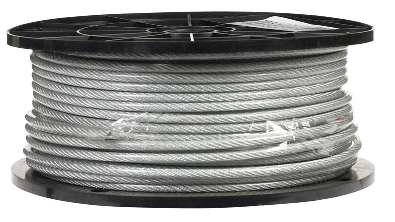 Campbell Clear Vinyl Galvanized Steel 7 X 7 1/8 in. D Aircraft Cable