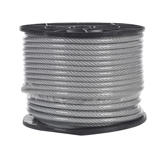 Campbell Clear Vinyl Galvanized Steel 7 X 9 1/4 in. D  Aircraft Cable