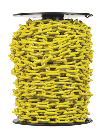 Campbell System 3 3/16 in. Yellow Carbon Steel Proof Coil Chain 0.21 in. D
