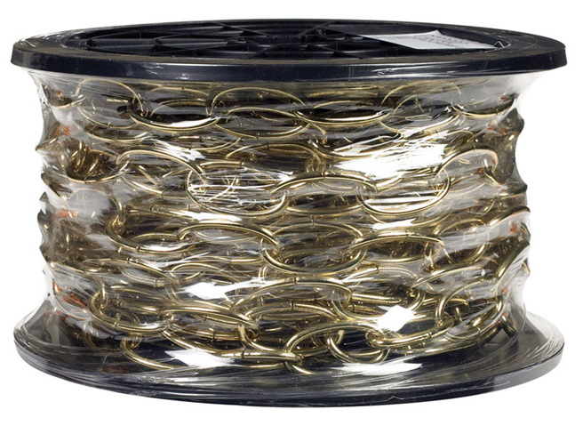 Campbell 10 Brass Glo Metal Decorative Chain 0.14 in. D 1.21 in.