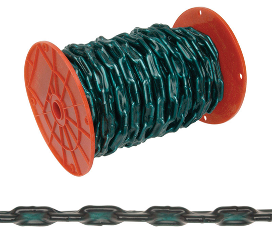 Campbell No. 2/0 Green Straight Link Carbon Steel Coil Chain 0.19 in. D