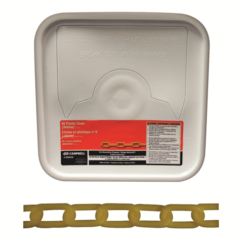 Campbell 8 Yellow Plastic Decorative Chain 0.29 in. D 1.5 in.