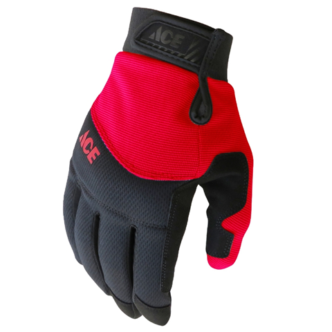 ACE GLOVES BLK/RED M
