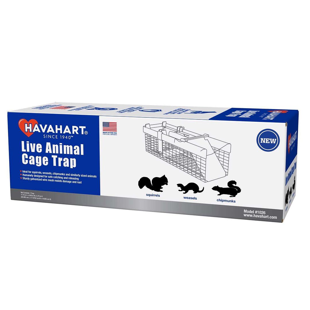 Havahart Small Live Catch Cage Trap For Chipmunks/Squirrels/Weasels 1 pk