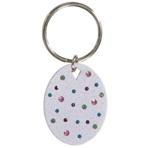 DIVA CONFETTI WHITE KEY CHAIN
