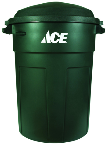 TRASH CAN32GAL GREEN ACE