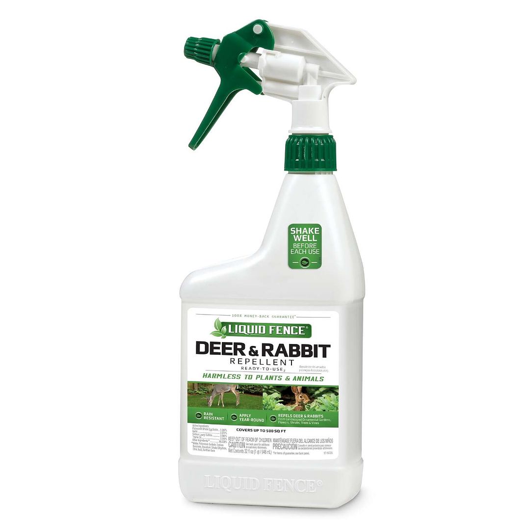 Liquid Fence Animal Repellent Spray For Deer and Rabbits 32 oz