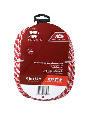 ROPE DERBY RD/WH 3/8X50'
