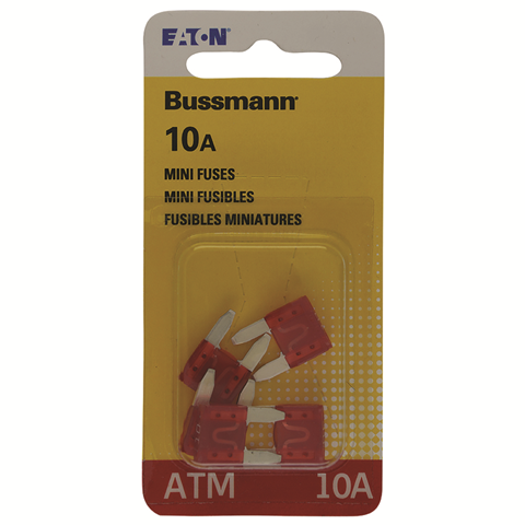 Bussmann 10 amps ATM Red Blade Fuse 5 pk