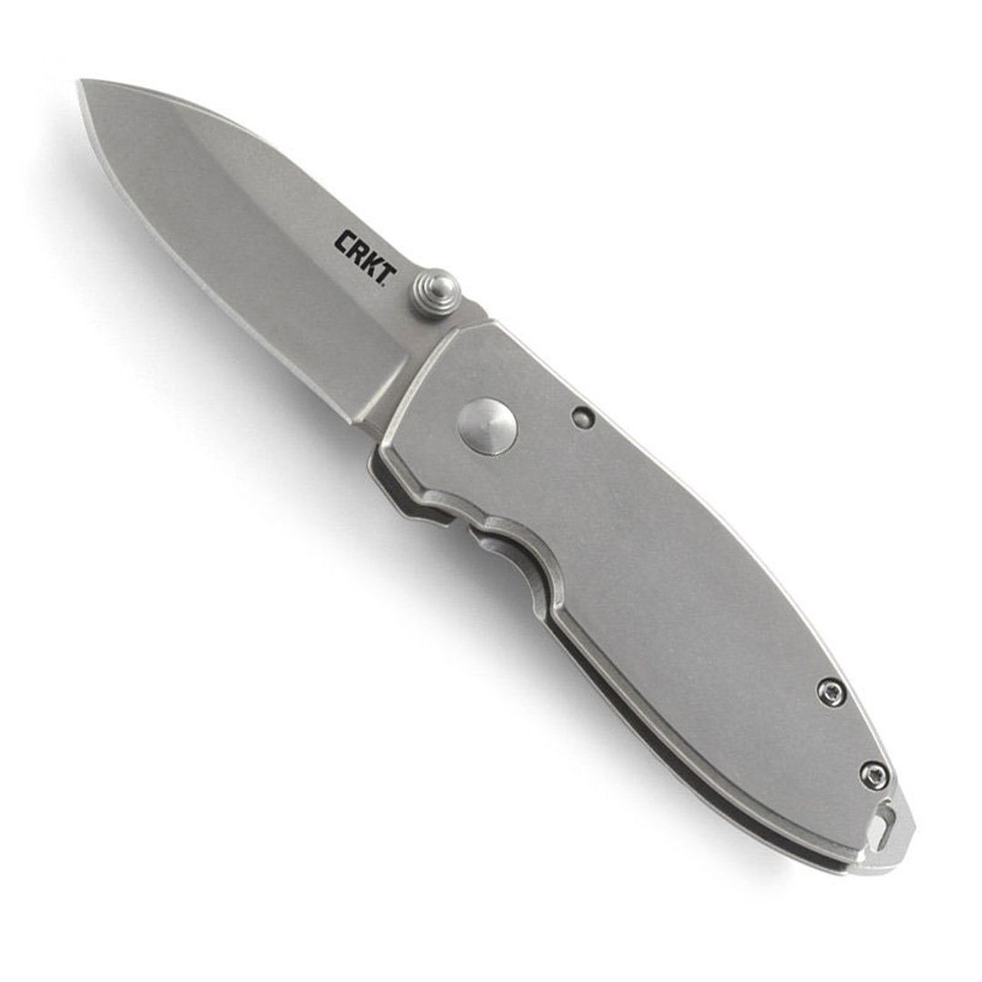 CRKT Squid Silver 8CR13MOV Steel 5.71 in. Frame Lock Folding Knife