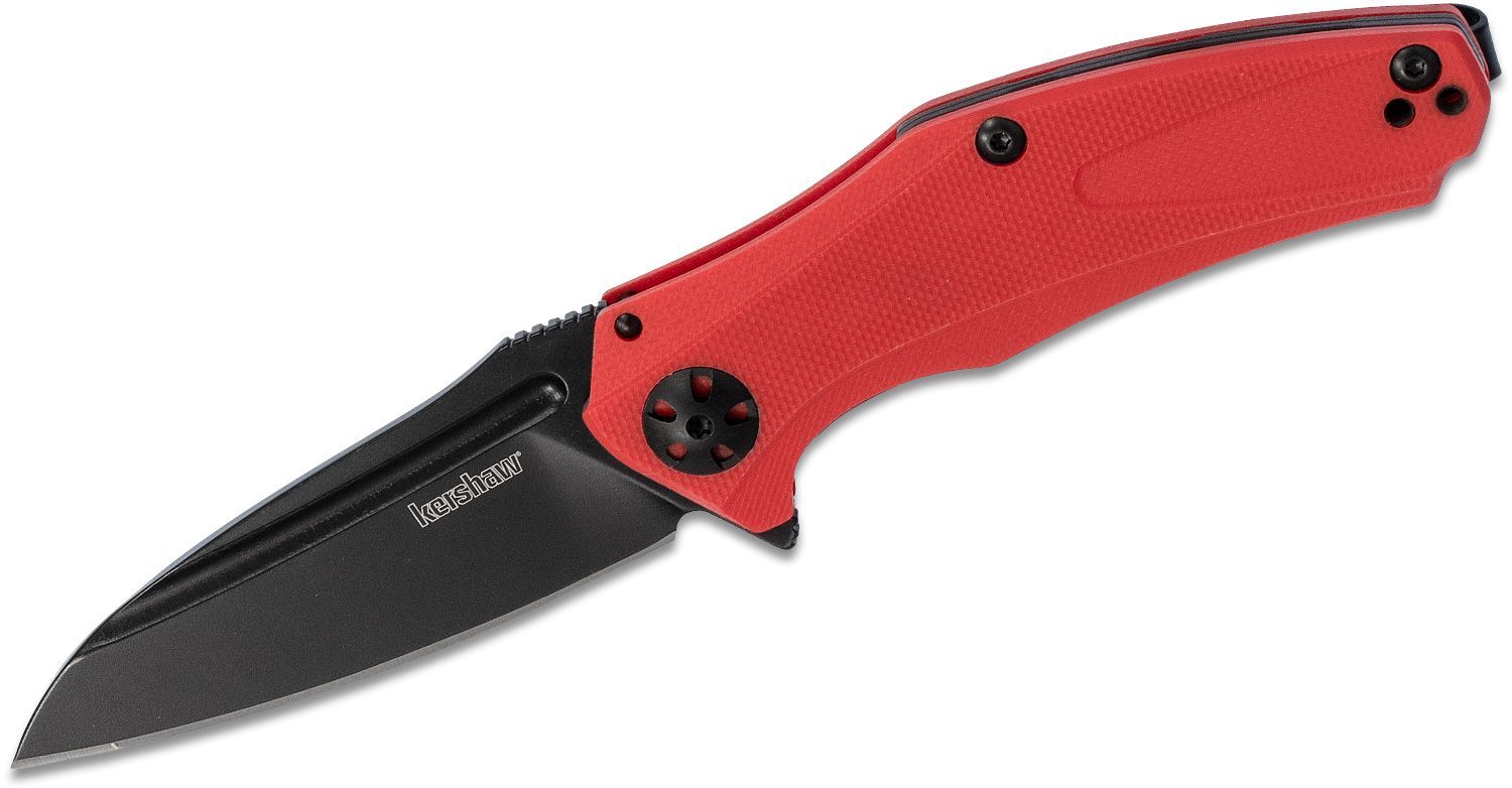 Kershaw Black/Red 8CR13MOV Steel 7.5 in. Natrix Folding Knife