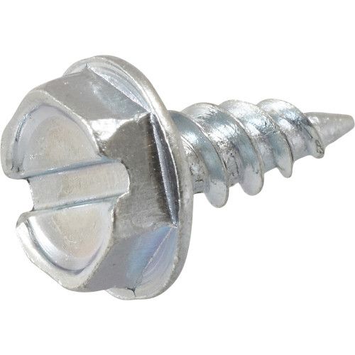 SLOTTED HEX WASHER HEAD NEEDLE POINT LATH SCREWS (#8 X 1/2") - 100 PC