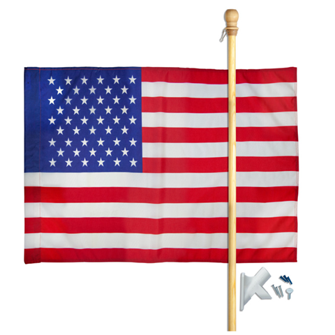 US FLAG SET NYLON2.5X4FT