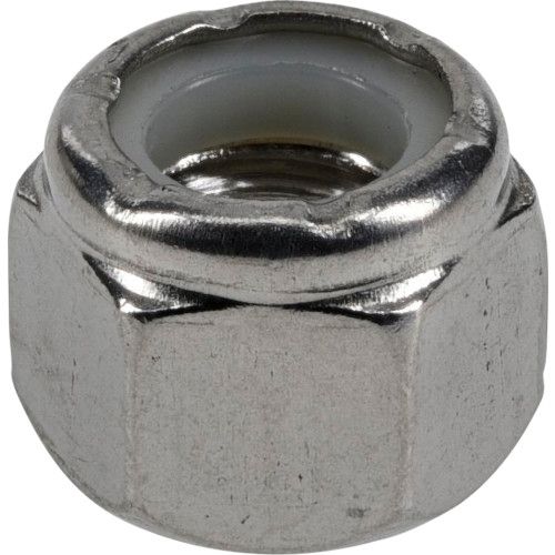 #18-8 STAINLESS STEEL NYLON INSERT STOP NUTS (3/8"-16) - 50 PC