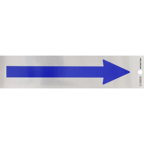 HILLMAN ADHESIVE BLUE ARROW SIGN (2" X 8")