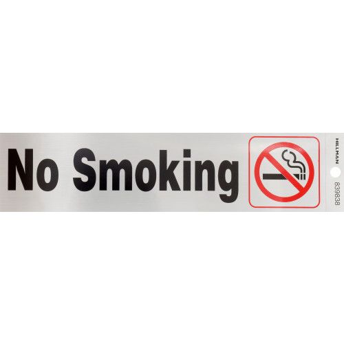 HILLMAN ADHESIVE NO SMOKING SIGN WITH SYMBOL (2" X 8")