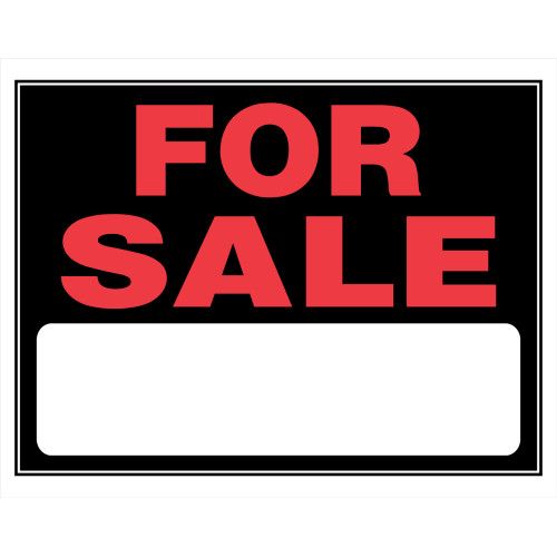 HILLMAN FOR SALE SIGN BLACK AND RED (15" X 19")