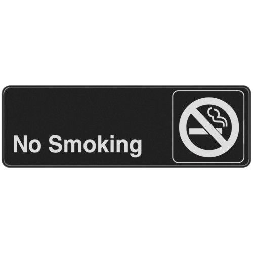 HILLMAN ADHESIVE NO SMOKING SIGN WITH SYMBOL (3" X 9")