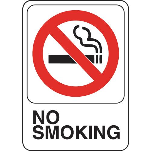 HILLMAN NO SMOKING SIGN WITH SYMBOL (5" X 7")