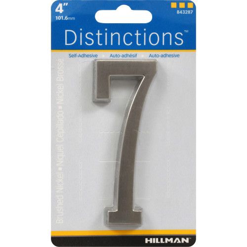 DISTINCTIONS ADHESIVE HOUSE NUMBER 7 NICKEL (4")