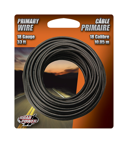 Coleman Cable 33 ft. 18 Ga. Primary Wire Black