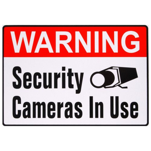 HILLMAN ADHESIVE SECURITY CAMERAS IN USE SIGN (4" X 6")