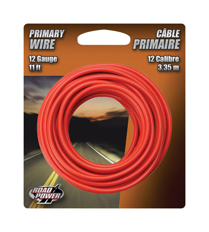 Coleman Cable 11 ft. Stranded 12 Ga. Primary Wire Red