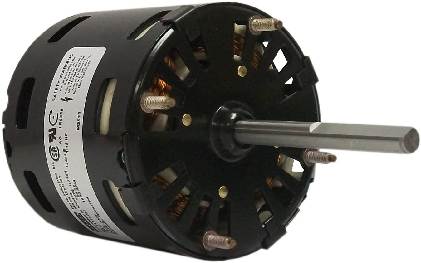 FASCO D109 3.3-INCH GENERAL PURPOSE MOTOR, 1/15 HP, 115 VOLTS, 1600 RPM, 1 SPEED, 2.1 AMPS, OAO ENCLOSURE, CWSE ROTATION, SLEEVE BEARING