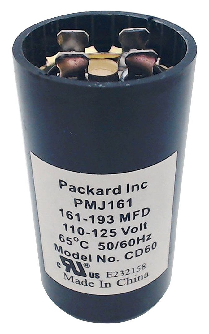 Packard PMJ161 110-125V Start Capacitor, 161-193 MFD