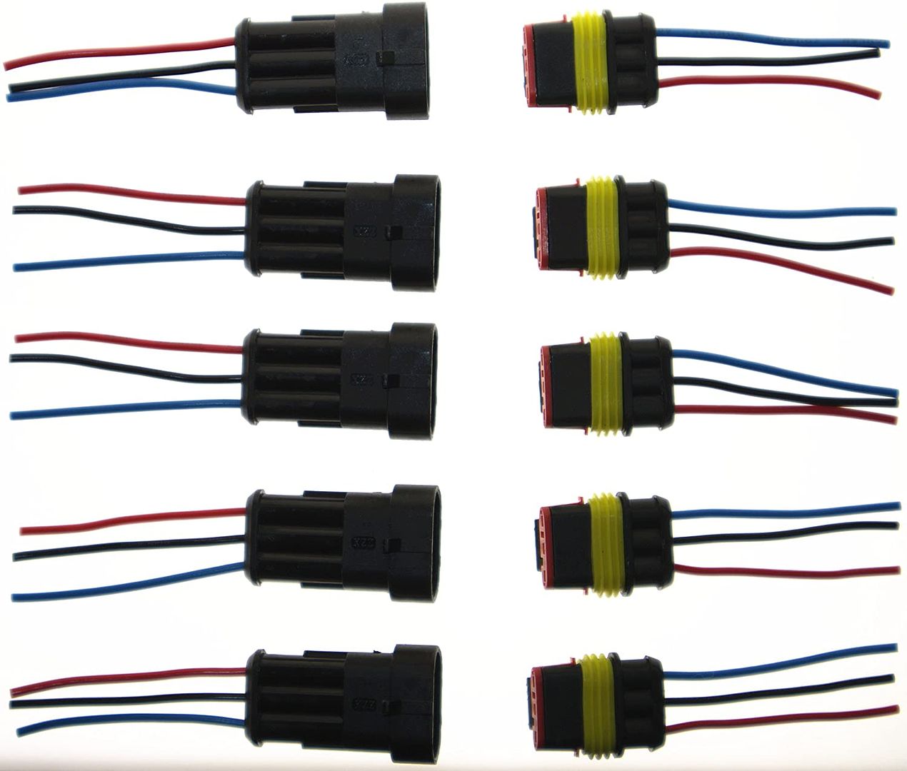 PES 5 KIT 3 PIN WATERPROOF ELECTRICAL WIRE CONNECTOR PLUG