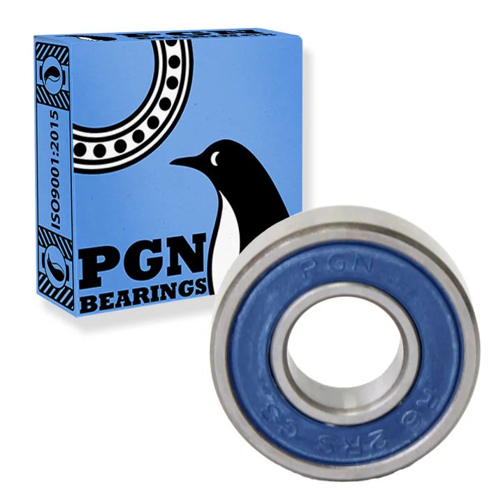 PGN R6-2RS Bearing - Lubricated Chrome Steel Sealed Ball Bearing - 3/8"x7/8"x9/32" Bearings with Rubber Seal & High RPM Support