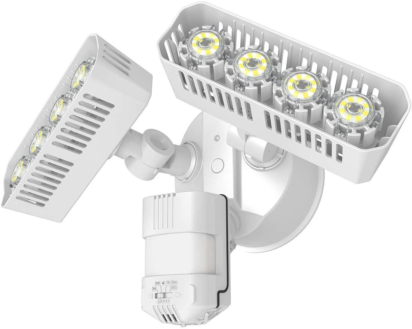 SANSI LED Security Motion Sensor Outdoor Lights, 36W (250W Incandescent Equivalent) 3600lm, 5000K Daylight, Dusk to Dawn IP65 Waterproof Flood Light, ETL Listed, White