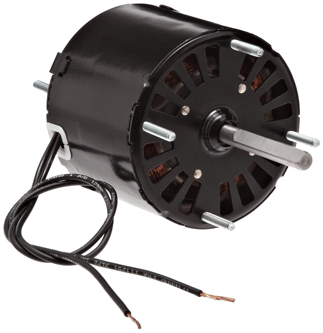 Fasco D132 3.3" Frame Open Ventilated Shaded Pole General Purpose Motor with Sleeve Bearing, 1/20HP, 1500rpm, 115V, 60Hz, 1.8 amps, CW Rotation