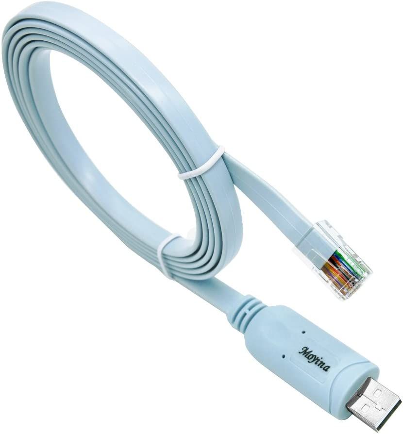 USB Console Cable USB to RJ45 Cable Essential Accesory of Cisco, NETGEAR, Ubiquity, LINKSYS, TP Link Routers/Switches for Laptops in Windows, Mac, Linux