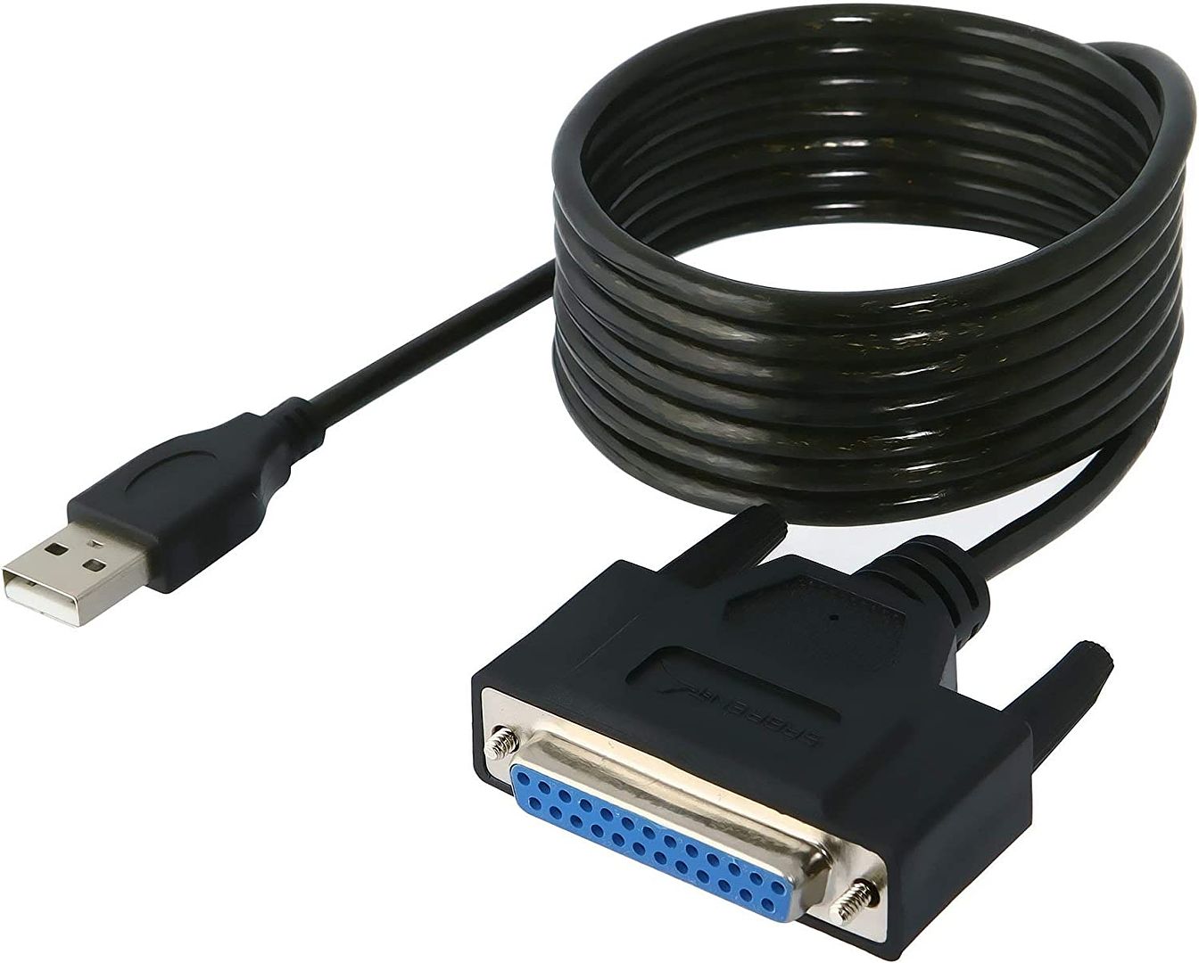 SABRENT USB 2.0 to DB25 IEEE-1284 Parallel Printer Cable Adapter [THUMBSCREWS Connectors] (CB-DB25)