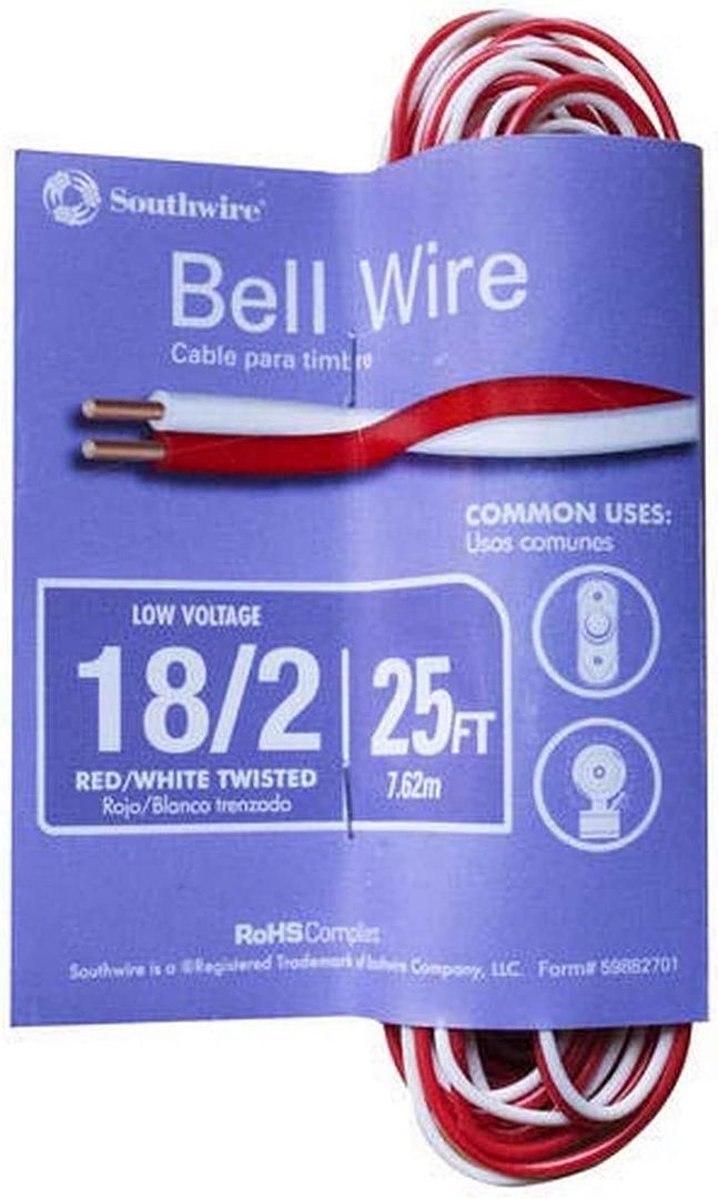 SOUTHWIRE RED/WHIT BELL WIRE