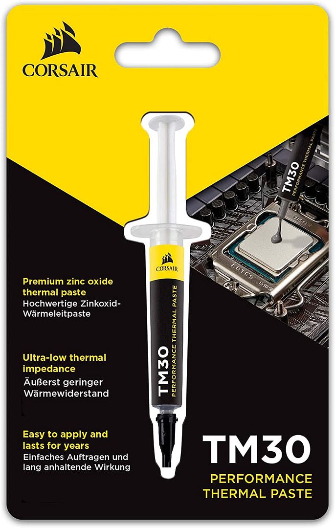 Corsair TM30 Performance Thermal Paste | Ultra-Low Thermal Impedance CPU/GPU | 3 Grams|w/applicator