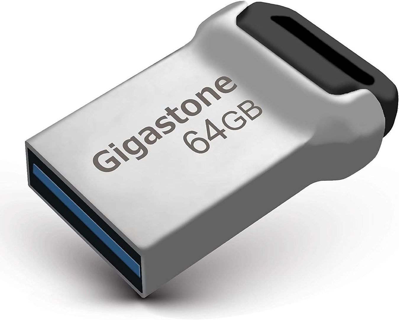 Gigastone Z90 64GB USB 3.2 Gen1 Flash Drive, Mini Fit Metal Waterproof Compact Pen Drive, Reliable Performance Thumb Drive, USB 2.0 / USB 3.0 / USB 3.1 Interface Compatible
