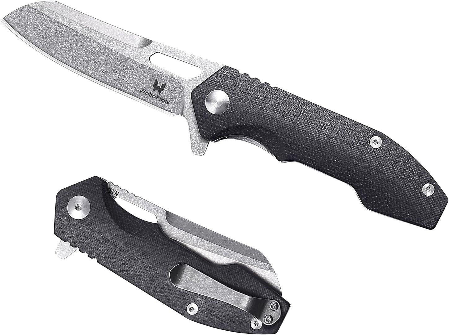 Camping Folding Knife - S35VN Powder Steel G10 Handle Comfortable Grip - Great for Cutting, Hunting, Hiking, And Survival