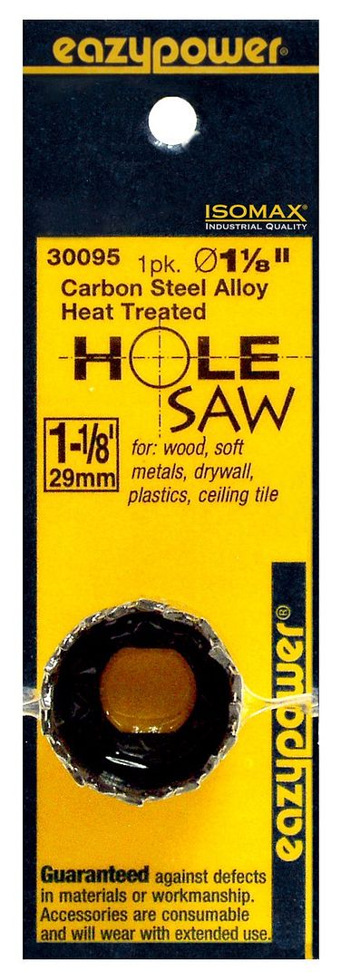 1-1/8" CARBON STEEL HOLE
