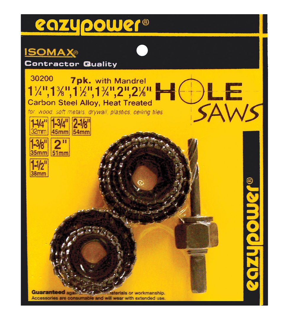 7PC. CARBON STEEL HOLE SAW