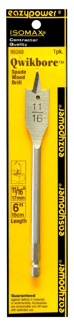 11/16" QWIKBORE 6" SPADE